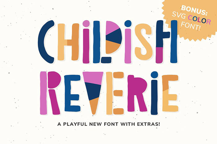 Childish-Reverie-Font-700x467 Check out these Hippie font examples: Free and Premium