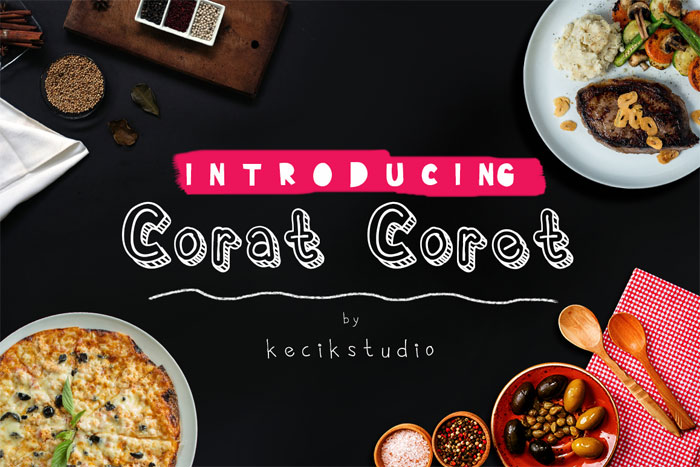 Corat-Coret Chalkboard font collection: Check out these cool looking fonts