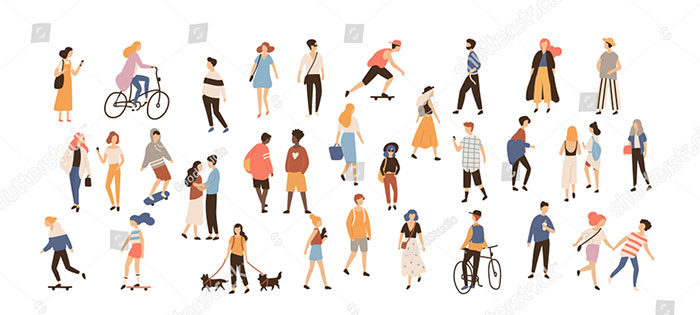 Crowd-of-People-700x315 Vector people designs you should download or your projects