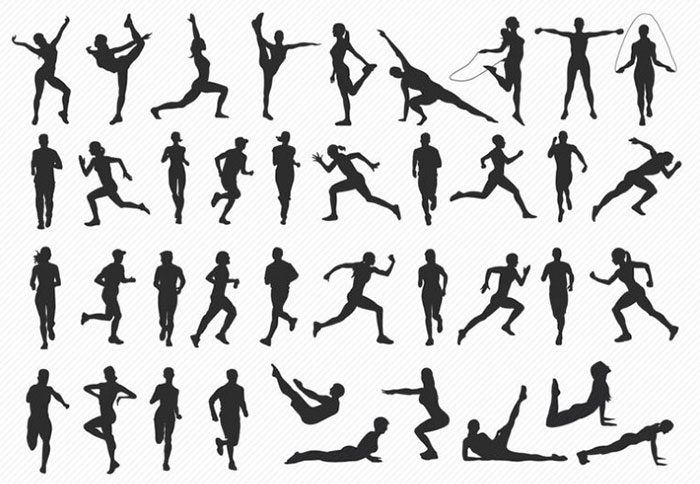 Fitness-silhouettes-700x484 Vector people designs you should download or your projects