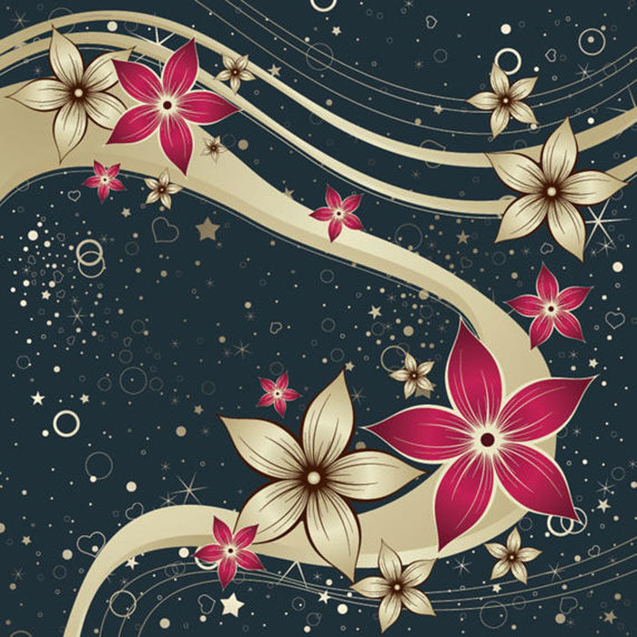 Free-Vector-Flower-Design-Pleasant-to-look-at-700x700 Floral vector graphics you can download today to design with them