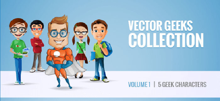 Free-Vector-Geek-Characters-Collection-700x323 Vector people designs you should download or your projects