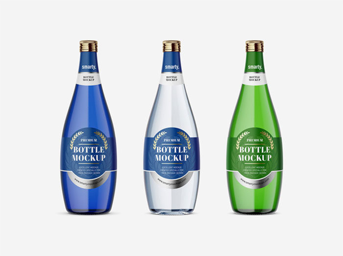 Glass-Bottle-Mockups-Set-700x522 Download a water bottle mockup from these templates