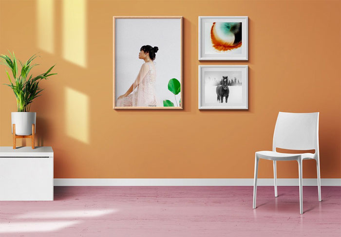 Living-room Frame mockup templates you can download today