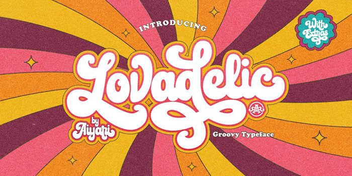 Lovadelic-700x350 Check out these Hippie font examples (Free and Premium)