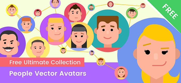 People-Vector-Avatars-700x323 Vector people designs you should download or your projects