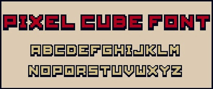 Pixel-Cube Ever thought about using a pixel font? Check out these cool ones