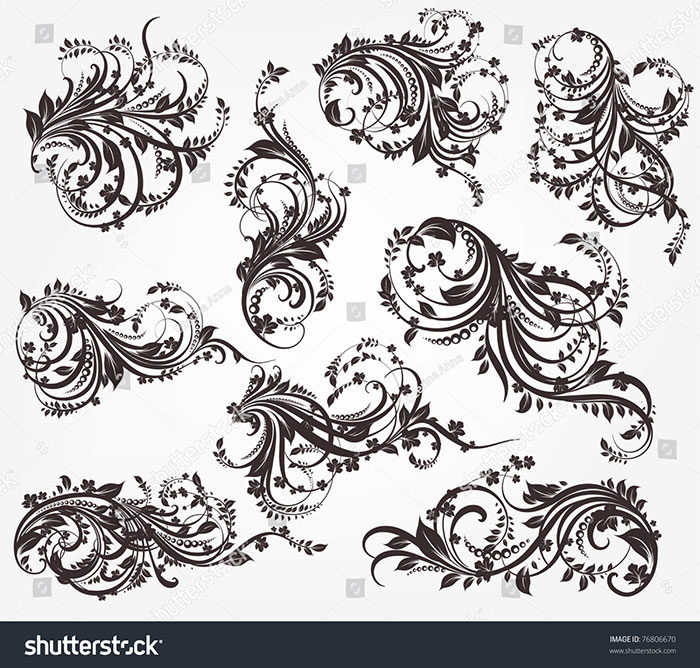 Retro-Vintage-Floral-Vector-Design-700x668 Floral vector graphics you can download today to design with them