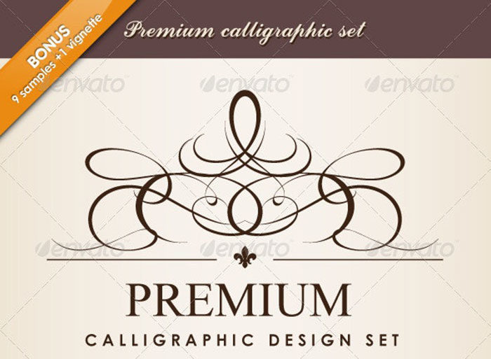 The-Premium-Calligraphic-Design-Set-700x513 Floral vector graphics you can download today to design with them