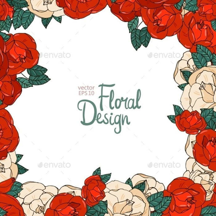 Vintage-Floral-Frame-Vector-A-cartoon-style-700x700 Floral vector graphics you can download today to design with them