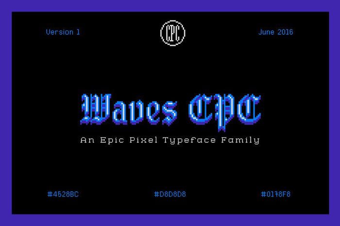 Waves-CPC 29 Awesome Pixel Fonts For Designers