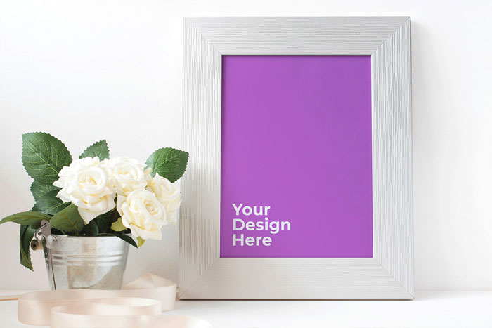 White-photo-frame Frame mockup templates you can download today