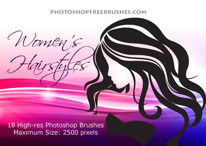 Woman-Hair-Photoshop-Brushe-700x497 Photoshop hair brushes you can download (Free and premium options)