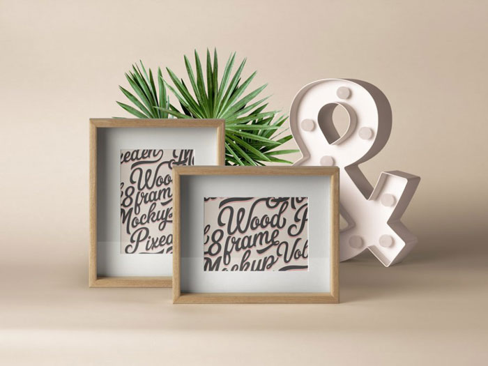 Wooden-photo-frame Frame mockup templates you can download today