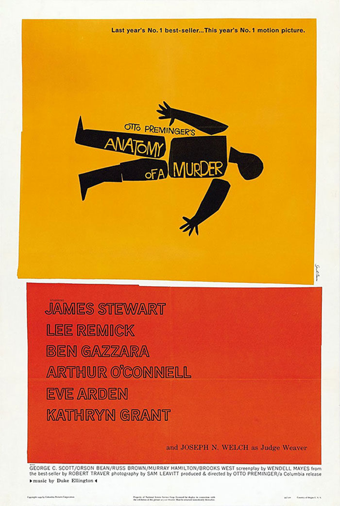 anatomy-of-murder-700x1040 Classic movie posters: Showcase of impressive designs