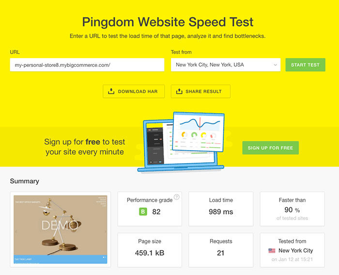 bigcommerce-speed-test-pingdom-700x568 BigCommerce vs Shopify: Which one is better at what