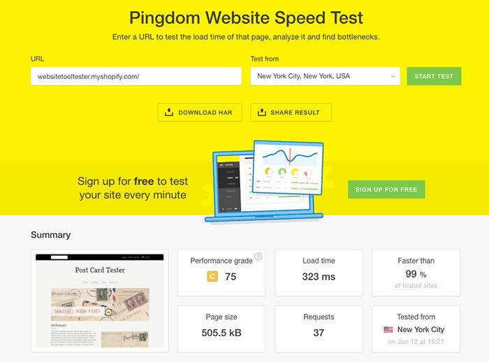 shopify-speedtest-pingdom-700x518 BigCommerce vs Shopify: Which one is better at what