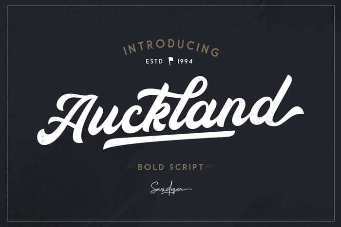 Auckland Baseball font examples that you can download for your project