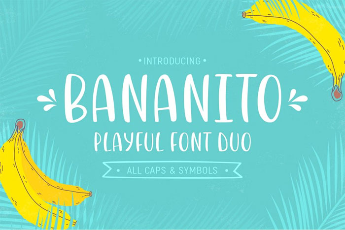 Bananito 25 Doodle Fonts To Use in Fun Designs