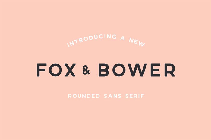 Fox-and-bower Rounded fonts examples to use in modern designs