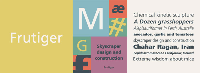 Frutiger The best fonts for print: Pick a few from this collection