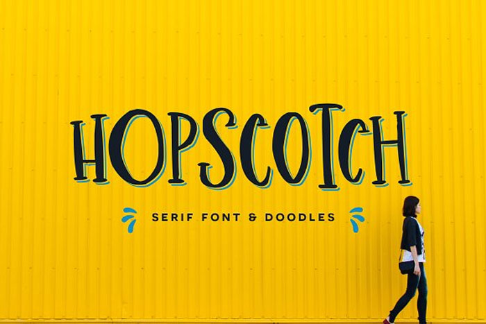 HopScotch 25 Doodle Fonts To Use in Fun Designs