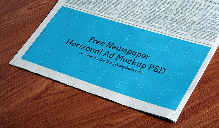 Horizontal-Free-Newspaper-Ad-700x408 Get a newspaper mockup from this handpicked list (Free and Premium)