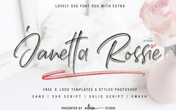 Janneta-Rossie 25 Doodle Fonts To Use in Fun Designs