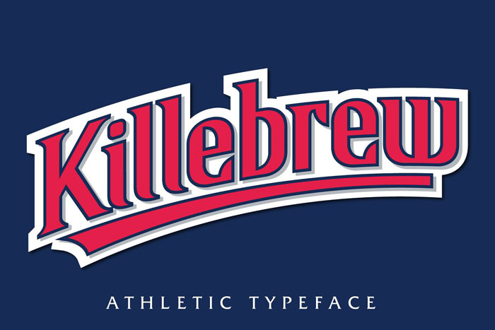 Killebrew Baseball font examples that you can download for your project