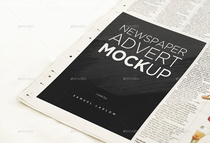 Newspaper-Advert-Mockup-700x477 Get a newspaper mockup from this handpicked list (Free and Premium)
