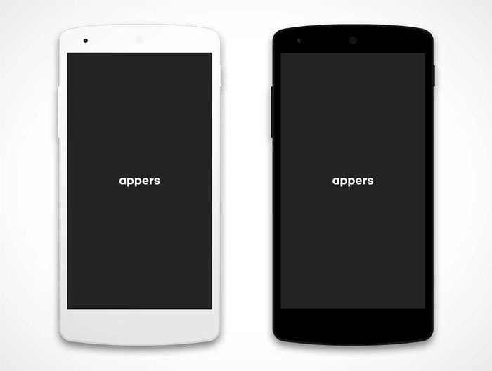 Nexus Phone mockup examples that you can quickly download
