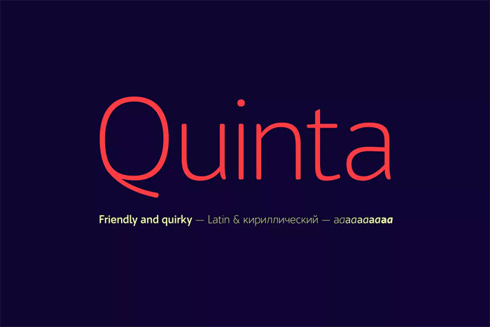 Quinta Rounded fonts examples to use in modern designs