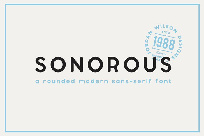 Sonorous Rounded fonts examples to use in modern designs