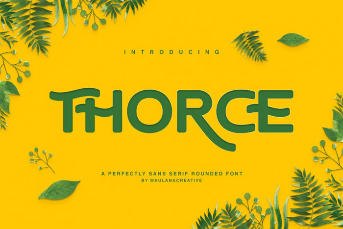 Thorce Rounded fonts examples to use in modern designs
