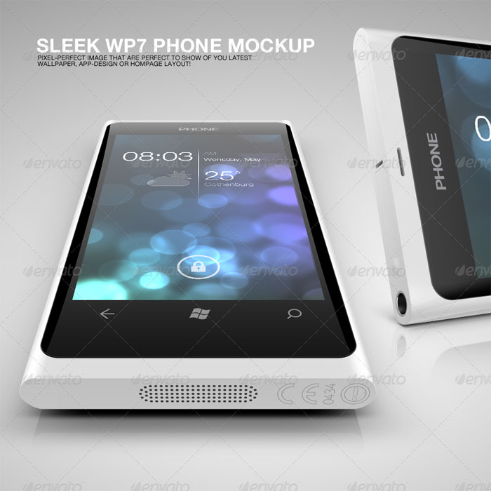 WP7 Phone mockup examples that you can quickly download