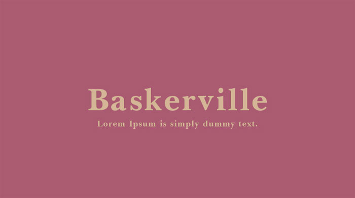 baskerville The best fonts for print: Pick a few from this collection