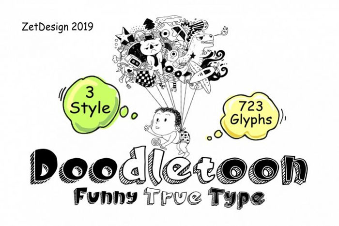 doodletoon 25 Doodle Fonts To Use in Fun Designs
