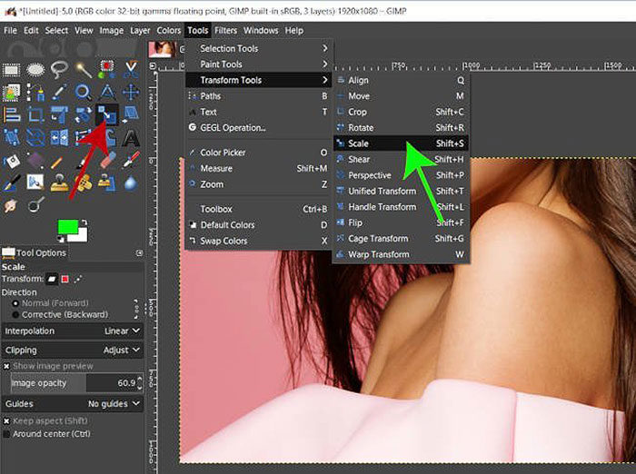 How To Resize An Image Without Losing Quality Photoshop Gimp Irfanview - how to make a shirt on roblox using gimp