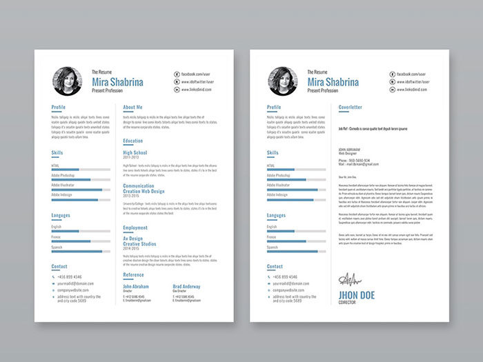 multiple-resume-700x525 Illustrator resume: How good resumes look (Templates included)