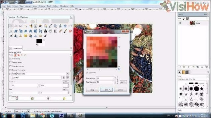 p17-3 How to pixelate an image (Tutorials for various apps)