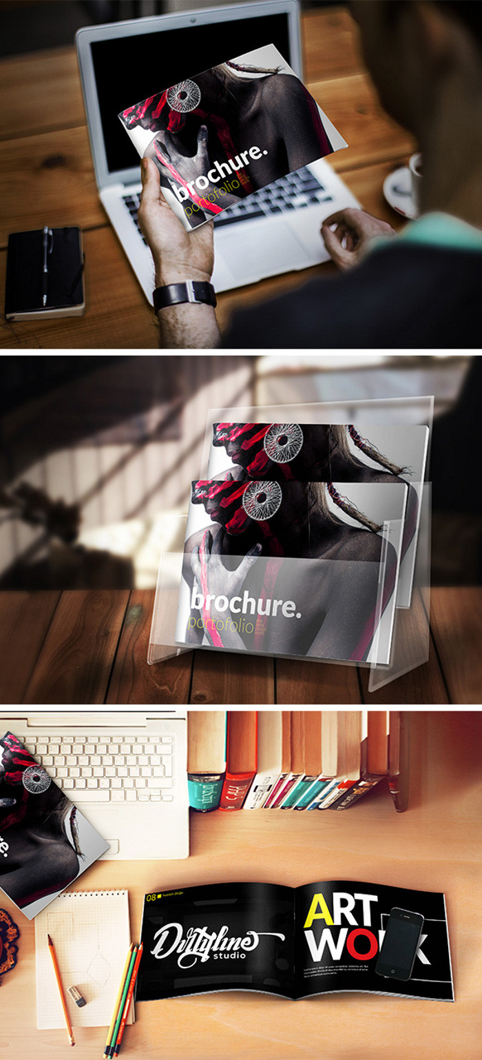 p19 Great brochure mockup examples you could download right now