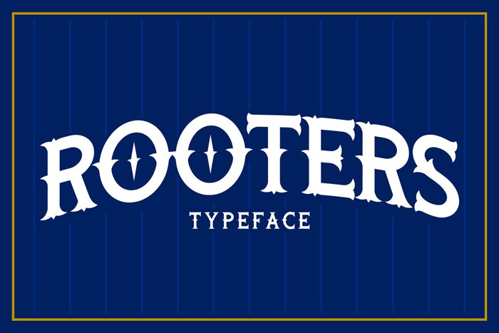 rooters Baseball font examples that you can download for your project