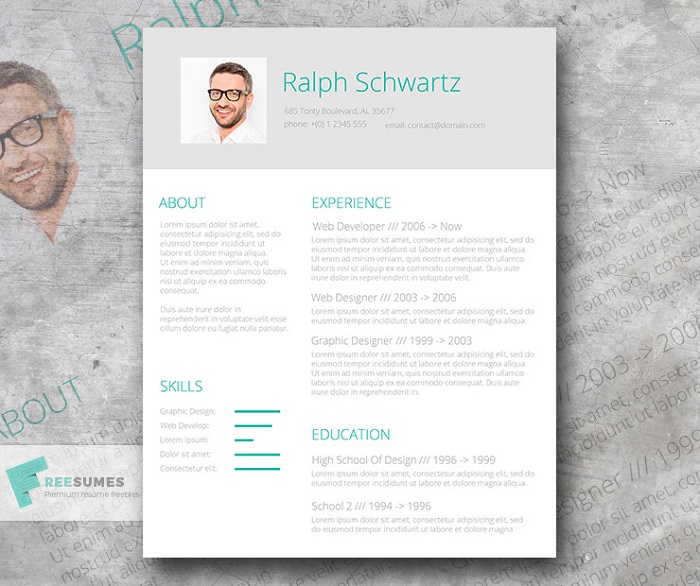 s1-392 Minimalist resume template examples you could download