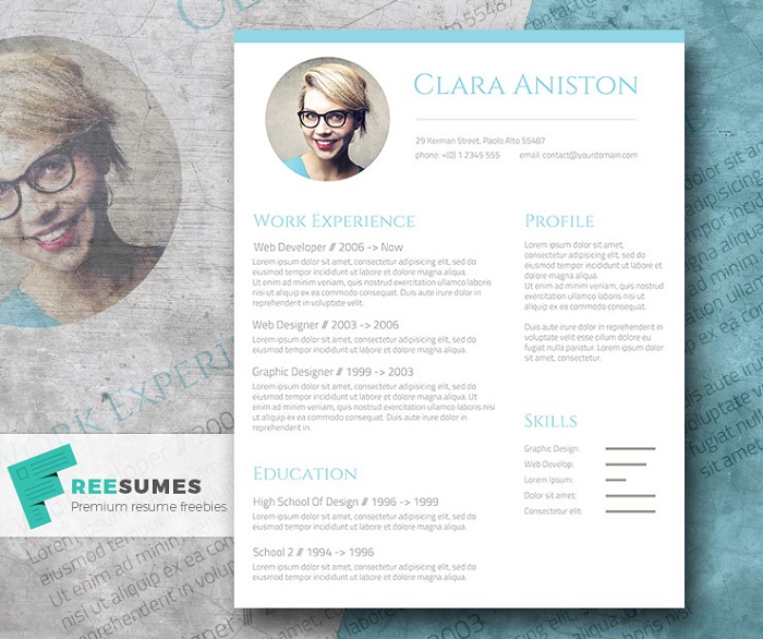 s1-393 Minimalist resume template examples you could download