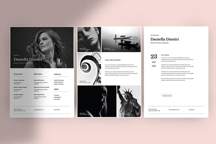 s1-397 Minimalist resume template examples you could download