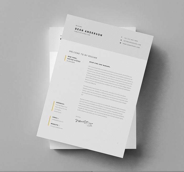 s1-403 Minimalist resume template examples you could download