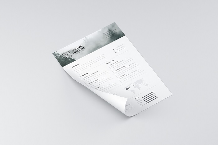 s1-404 Minimalist resume template examples you could download