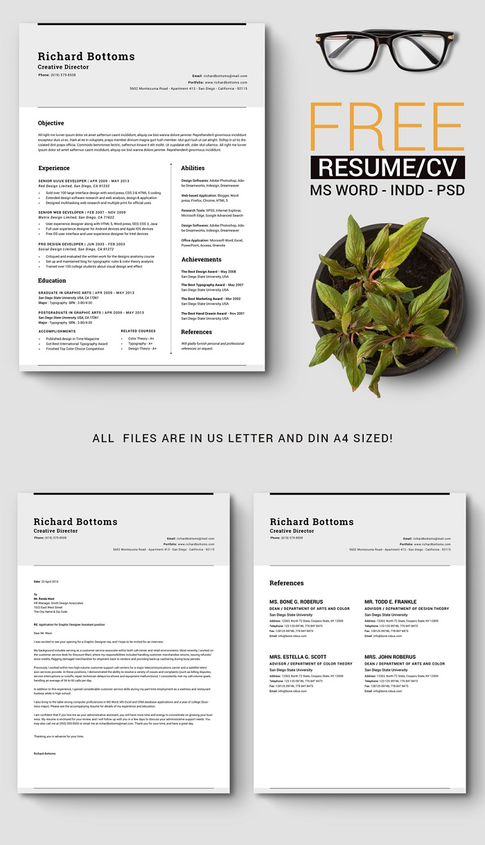 s1-409 Minimalist resume template examples you could download