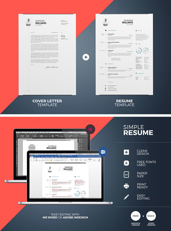 simple-resume-covering-700x945 Illustrator resume: How good resumes look (Templates included)