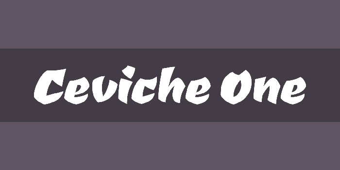 Ceviche-One Fantasy font options to download with a click to your computer